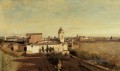 Rom der Trinita dei Monti Blick von der Villa Medici plein air Romantik Jean Baptiste Camille Corot